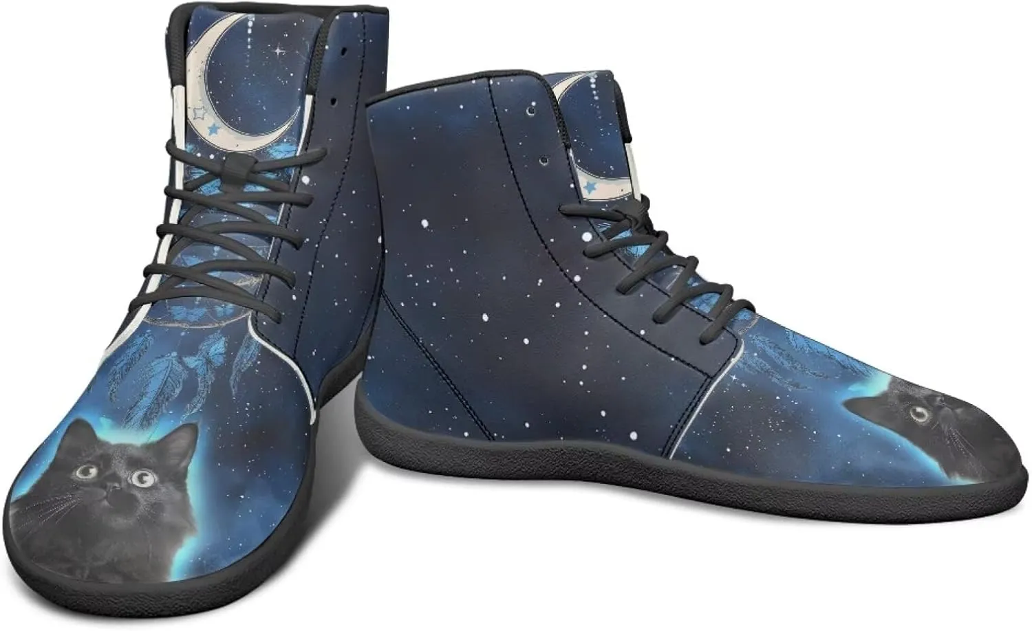 High Top Animal Design Barefoot Shoes Men, Wide Toe, Rubber Sole Sneakers for Running & Zero-Drop Shoes with Ground Feel