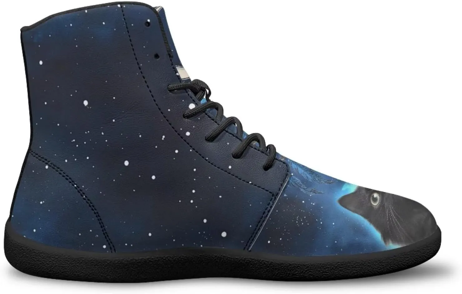 High Top Animal Design Barefoot Shoes Men, Wide Toe, Rubber Sole Sneakers for Running & Zero-Drop Shoes with Ground Feel