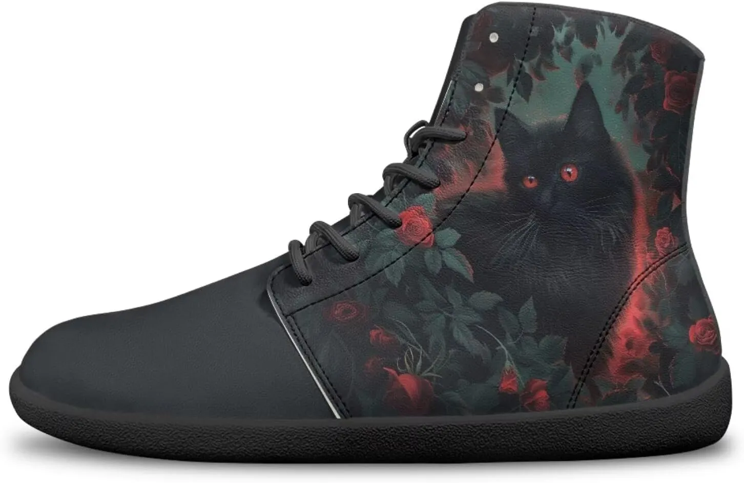 High Top Animal Design Barefoot Shoes Men, Wide Toe, Rubber Sole Sneakers for Running & Zero-Drop Shoes with Ground Feel