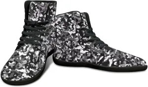High Top Camo Design Barefoot Shoes for Men - Grounded Footwear, Barefoot Boots, Zero Drop Running Shoes