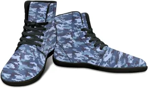 High Top Camo Design Barefoot Shoes for Men - Grounded Footwear, Barefoot Boots, Zero Drop Running Shoes