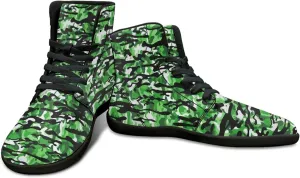 High Top Camo Design Barefoot Shoes for Men - Grounded Footwear, Barefoot Boots, Zero Drop Running Shoes
