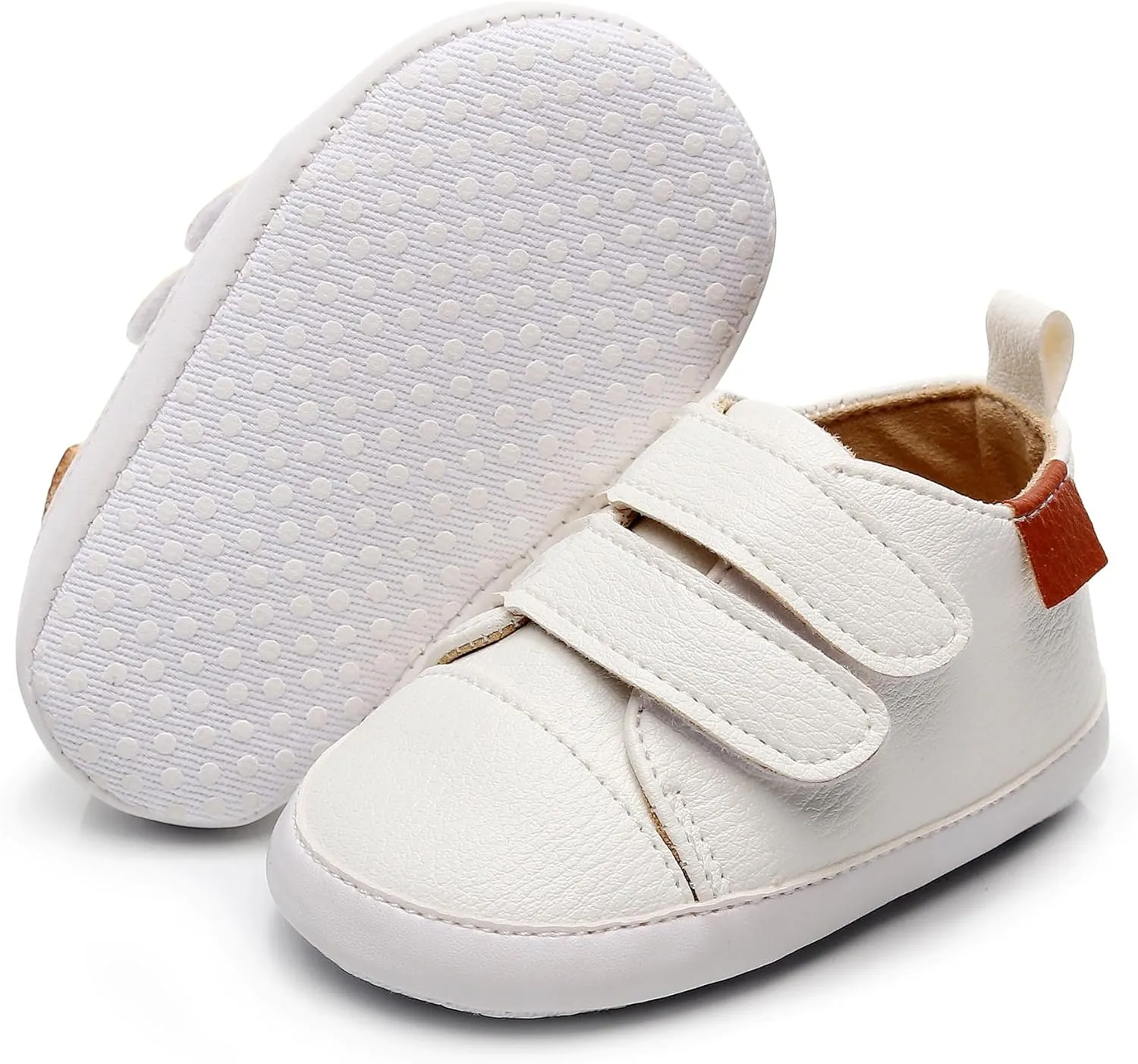 HONGTEYA Baby Boys Girls Shoes Infant Sneakers Baby Moccasins Pu Leather Soft Sole Anti-Slip Flats Toddlers First Walkers Newborn Crib Shoes Tennis Sports Shoes Outdoor Indoor