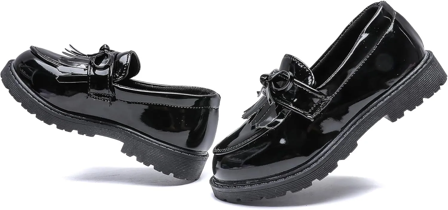 Kids Dress Shoes Girls Boys Oxford Shoes Slip On School Uniform Shoes