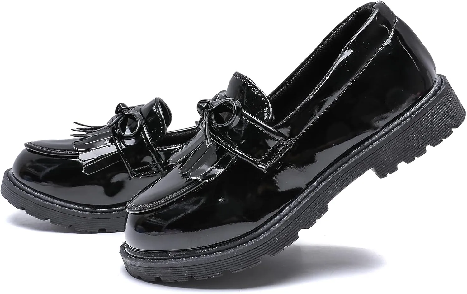Kids Dress Shoes Girls Boys Oxford Shoes Slip On School Uniform Shoes