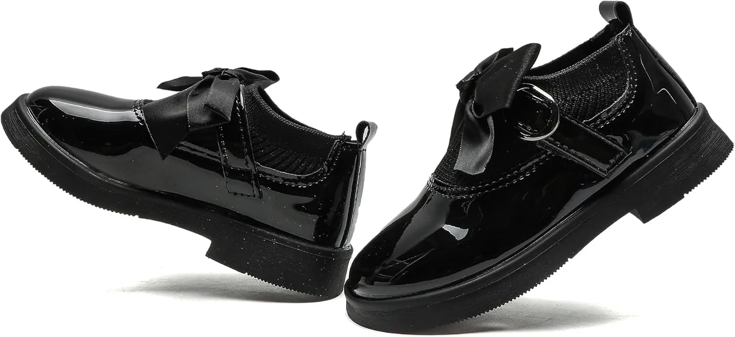 Kids Dress Shoes Girls Boys Oxford Shoes Slip On School Uniform Shoes