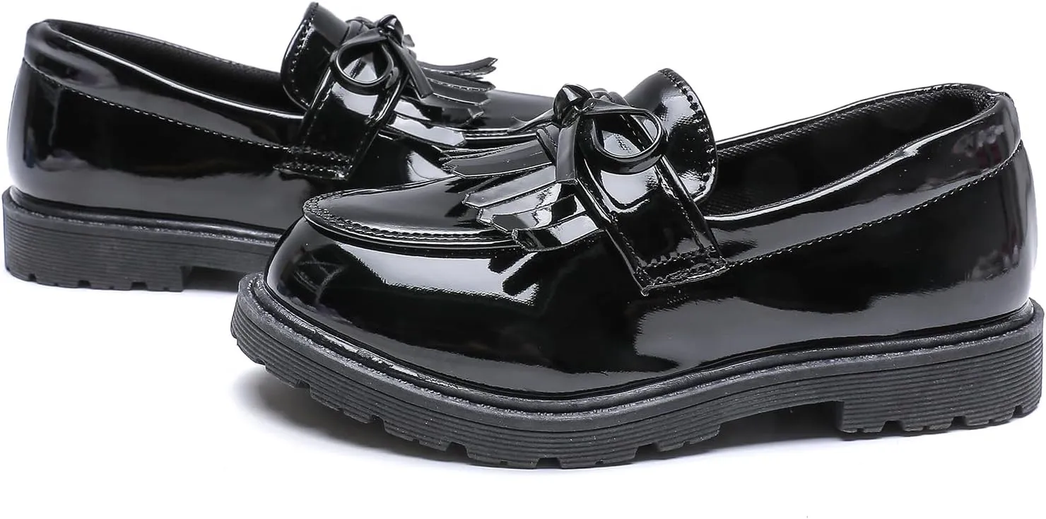 Kids Dress Shoes Girls Boys Oxford Shoes Slip On School Uniform Shoes