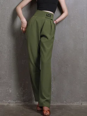 Latin Dance Pants Ballroom Dance Poor Color Women's Performance Daily Wear High Spandex