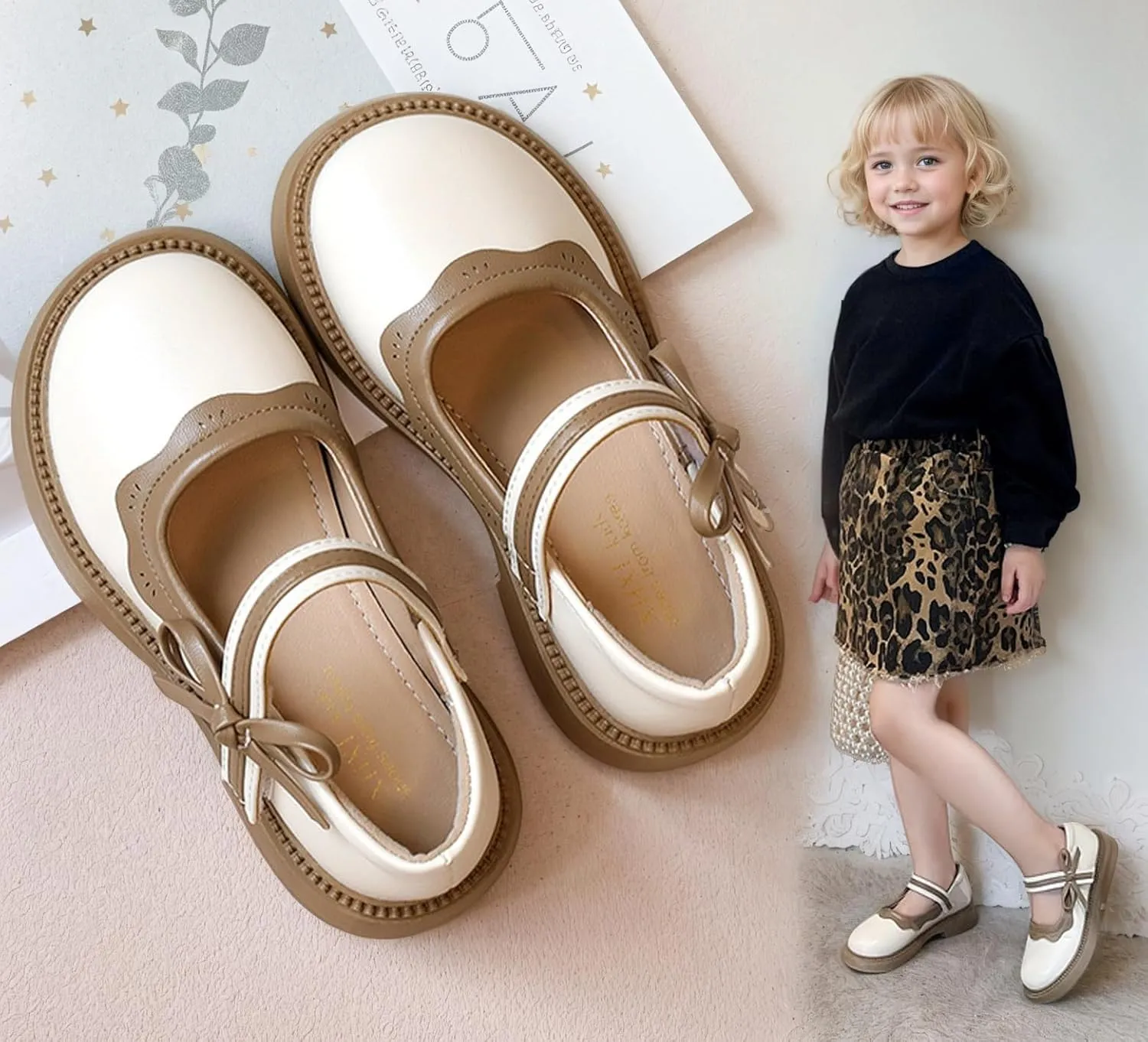 Little Girls Mary Jane Flats School Uniform Oxford Dress Shoes