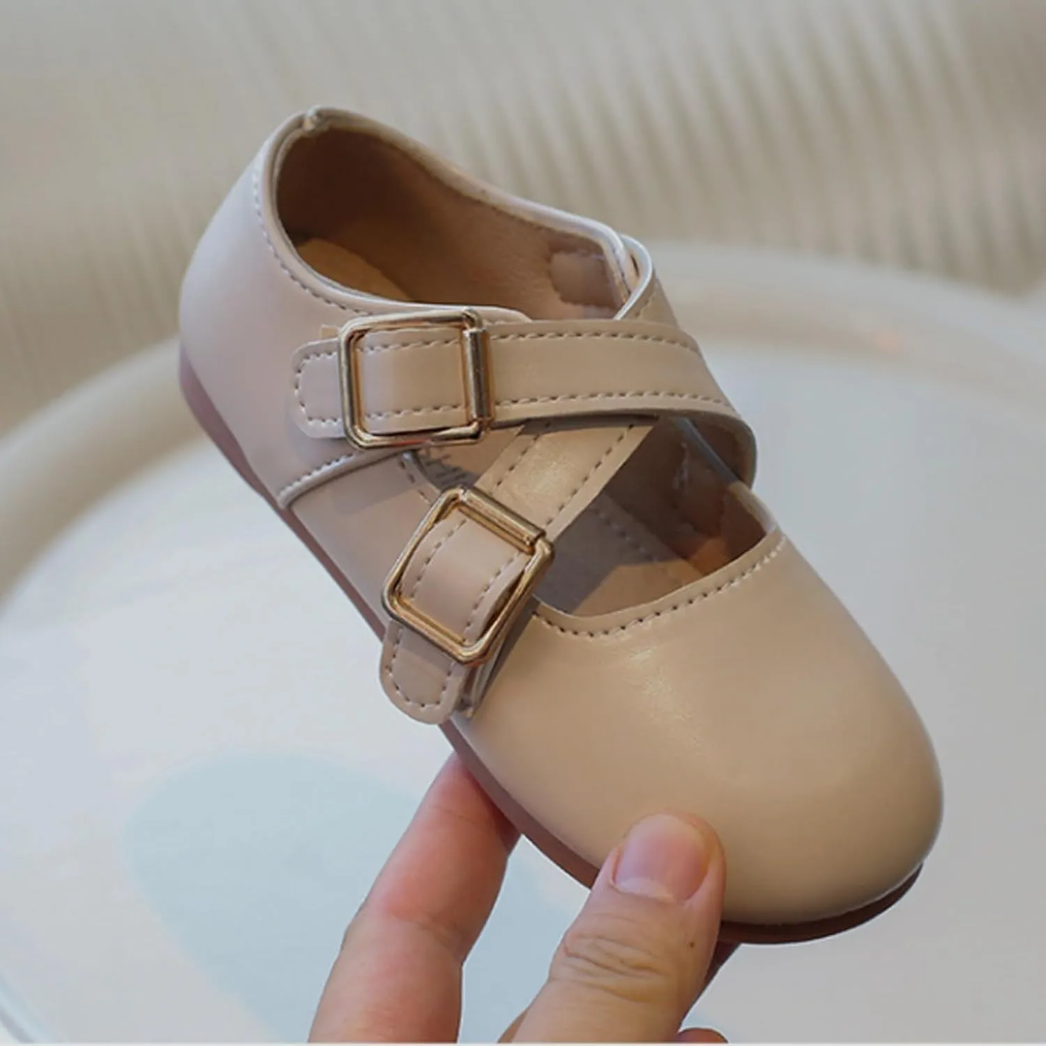Little Girls Mary Jane School Uniform Shoes Buckle Strap Dress Flats Moccasins Toddler Princess Dress Shoes