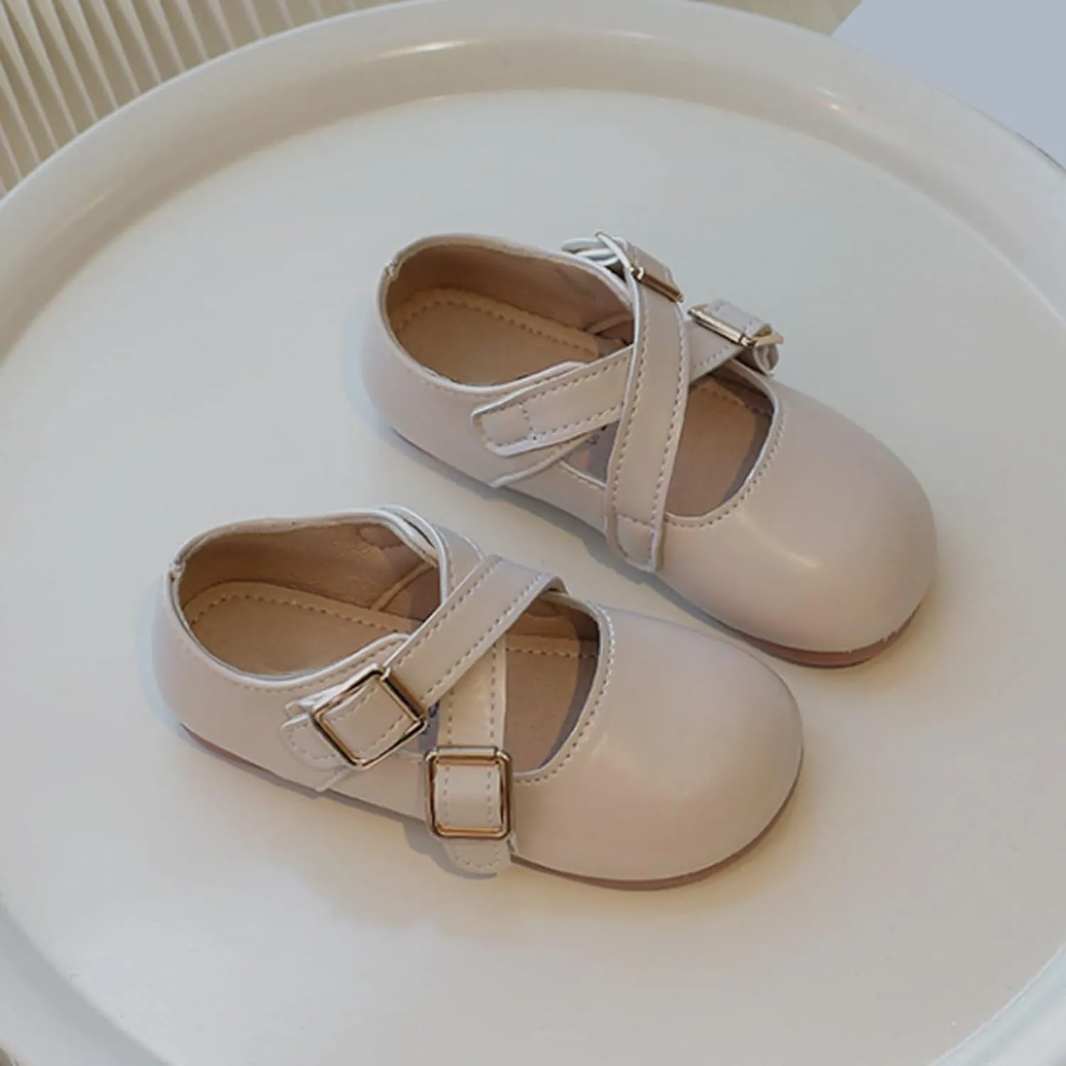 Little Girls Mary Jane School Uniform Shoes Buckle Strap Dress Flats Moccasins Toddler Princess Dress Shoes