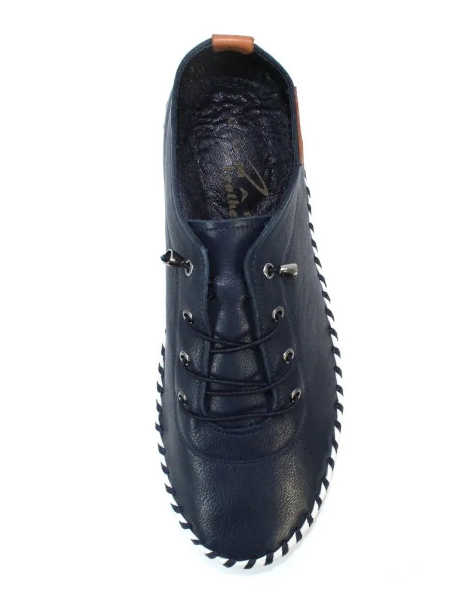 Lunar St Ives Leather Plimsoll