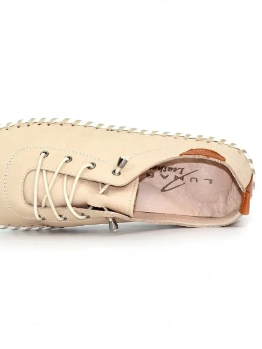 Lunar St Ives Leather Plimsoll