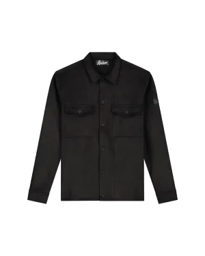 Malelions Men Suedine Overshirt | Black