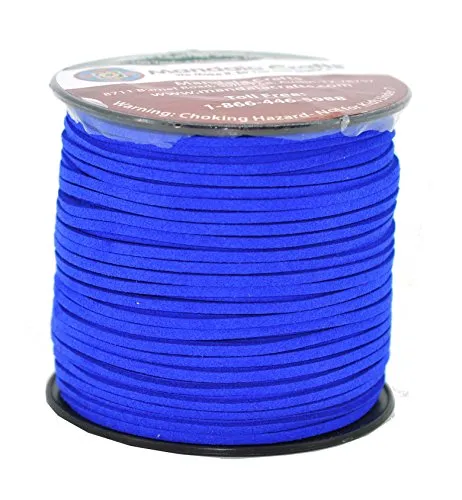 Mandala Crafts 2.65mm Faux Suede Cord - Flat Vegan Leather Cord for Jewelry Making Beading - Micro Fiber Leather String Cord Leather Lace for Leather Lacing Necklace Bracelet