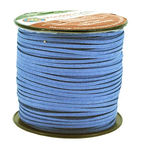 Mandala Crafts 2.65mm Faux Suede Cord - Flat Vegan Leather Cord for Jewelry Making Beading - Micro Fiber Leather String Cord Leather Lace for Leather Lacing Necklace Bracelet