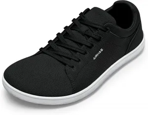 Mens Barefoot Wide Toe Box Shoes Lightweight Walking Shoes Flexible Zero Drop Sneakers for Men Summer Minimalist Casual Shoes(Black/White,10.5)