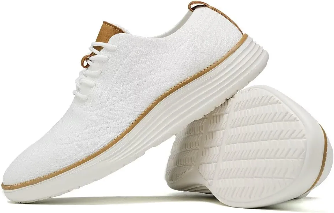 Men's Casual Oxfords Shoes Fashion Mesh Business Walking Work Dress Sneakers Comfortable Lightweight