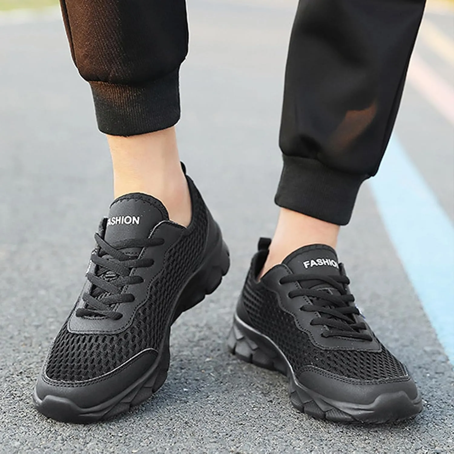 Men's Slip on Walking Shoes Comfy Knitted Memory Foam Breathable Mesh Fashion Sneakers Non Slip Arch Support Cushioning Workout Tennis Shoes Wide Width