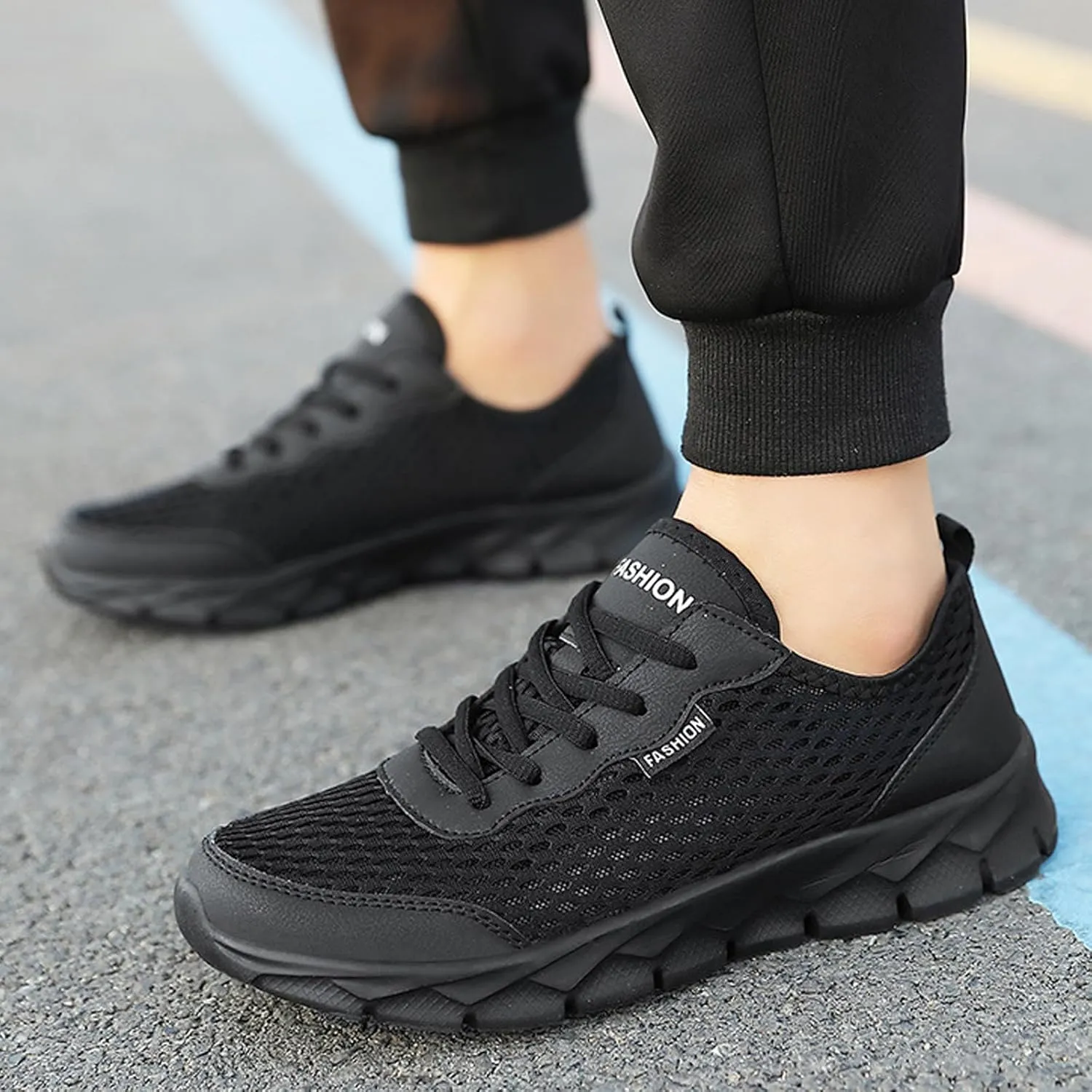 Men's Slip on Walking Shoes Comfy Knitted Memory Foam Breathable Mesh Fashion Sneakers Non Slip Arch Support Cushioning Workout Tennis Shoes Wide Width