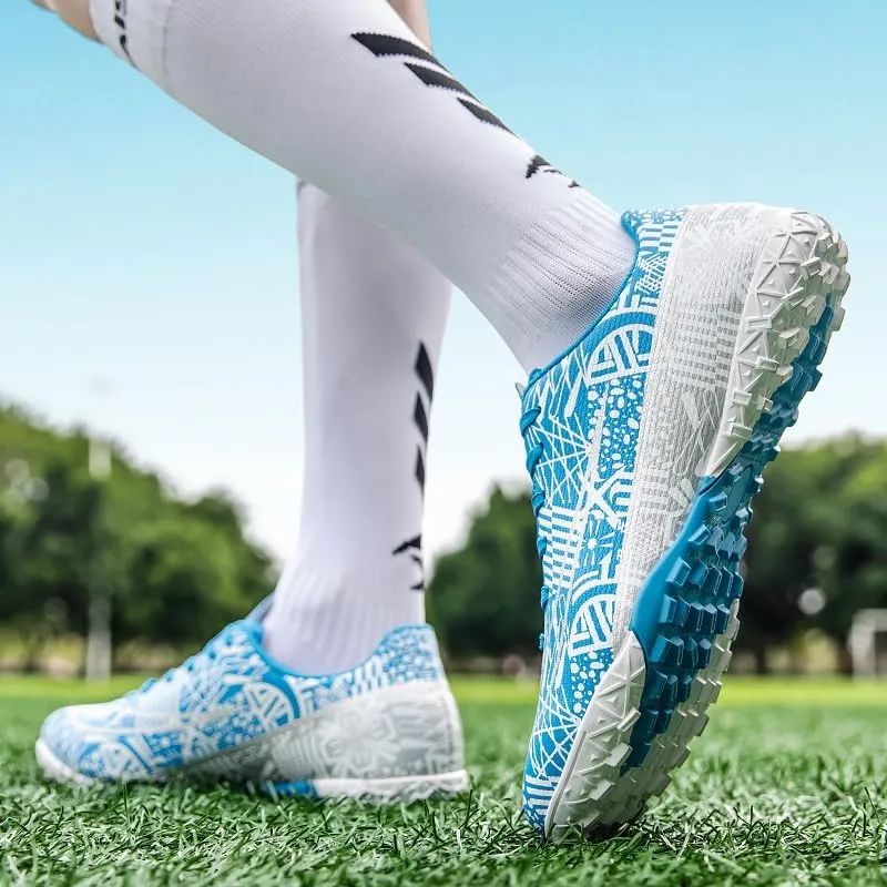 Men's Soccer Cleats Outdoor Indoor AG/FG/TF Professional Football Shoes Low-Top Non-Slip Lightweight Breathable Youth Boys Athletic Training Sneakers