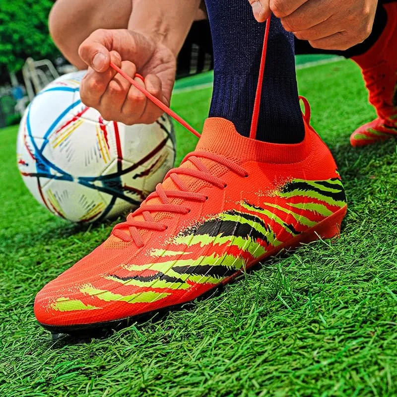 Men's Soccer Cleats Outdoor Indoor AG/FG/TF Professional Football Shoes Low-Top Non-Slip Lightweight Breathable Youth Boys Athletic Training Sneakers
