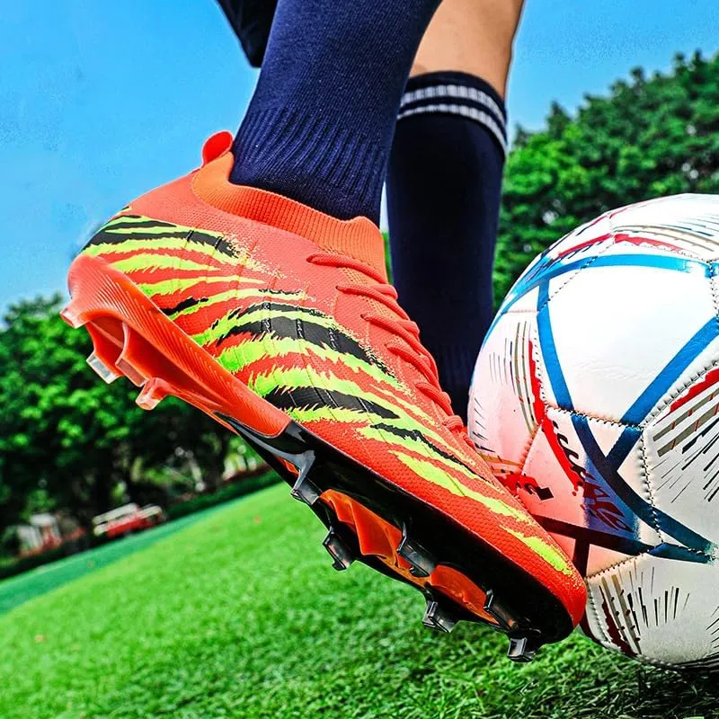 Men's Soccer Cleats Outdoor Indoor AG/FG/TF Professional Football Shoes Low-Top Non-Slip Lightweight Breathable Youth Boys Athletic Training Sneakers