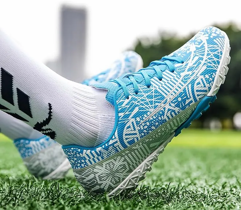 Men's Soccer Cleats Outdoor Indoor AG/FG/TF Professional Football Shoes Low-Top Non-Slip Lightweight Breathable Youth Boys Athletic Training Sneakers