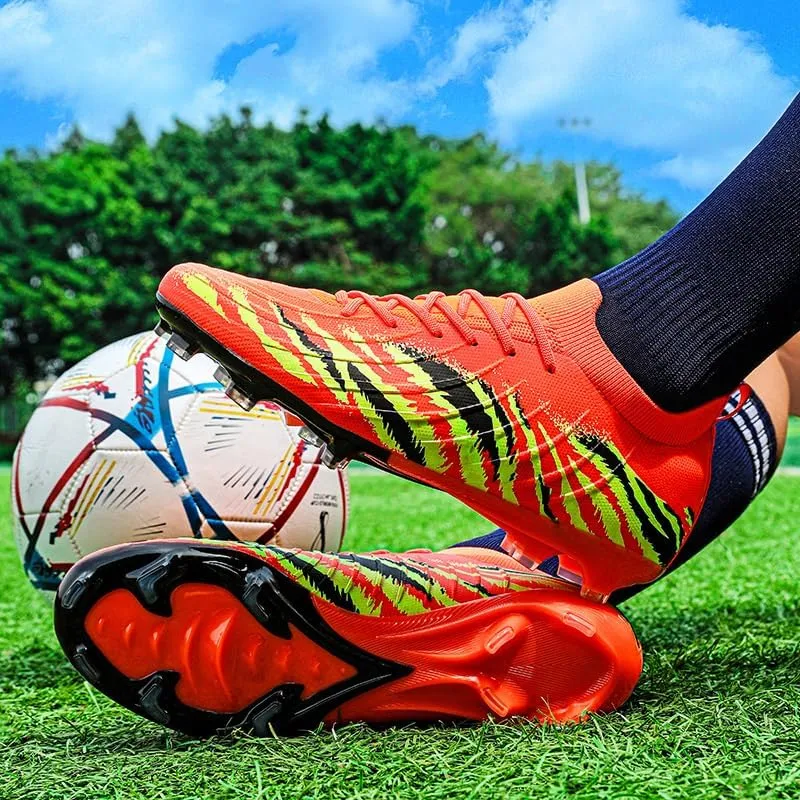 Men's Soccer Cleats Outdoor Indoor AG/FG/TF Professional Football Shoes Low-Top Non-Slip Lightweight Breathable Youth Boys Athletic Training Sneakers