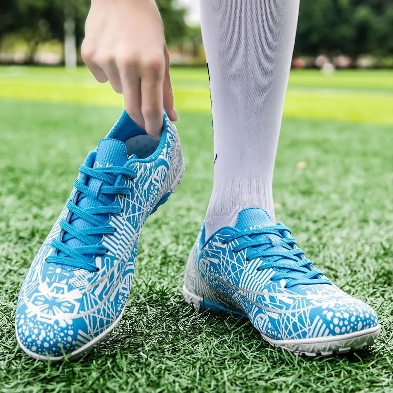 Men's Soccer Cleats Outdoor Indoor AG/FG/TF Professional Football Shoes Low-Top Non-Slip Lightweight Breathable Youth Boys Athletic Training Sneakers