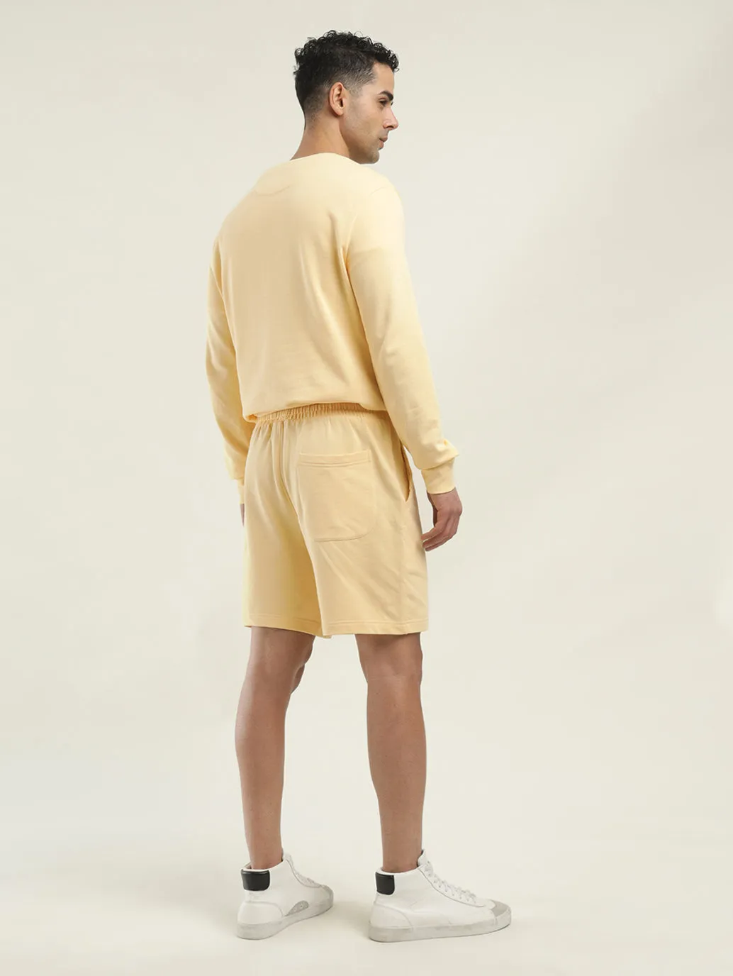 Men's Yellow Regular Fit Shorts