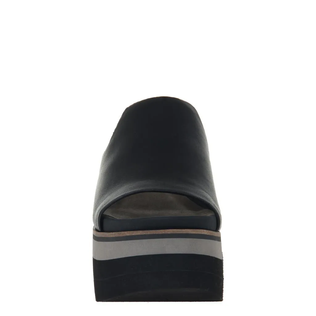 NAKED FEET - FLOW in BLACK Wedge Sandals