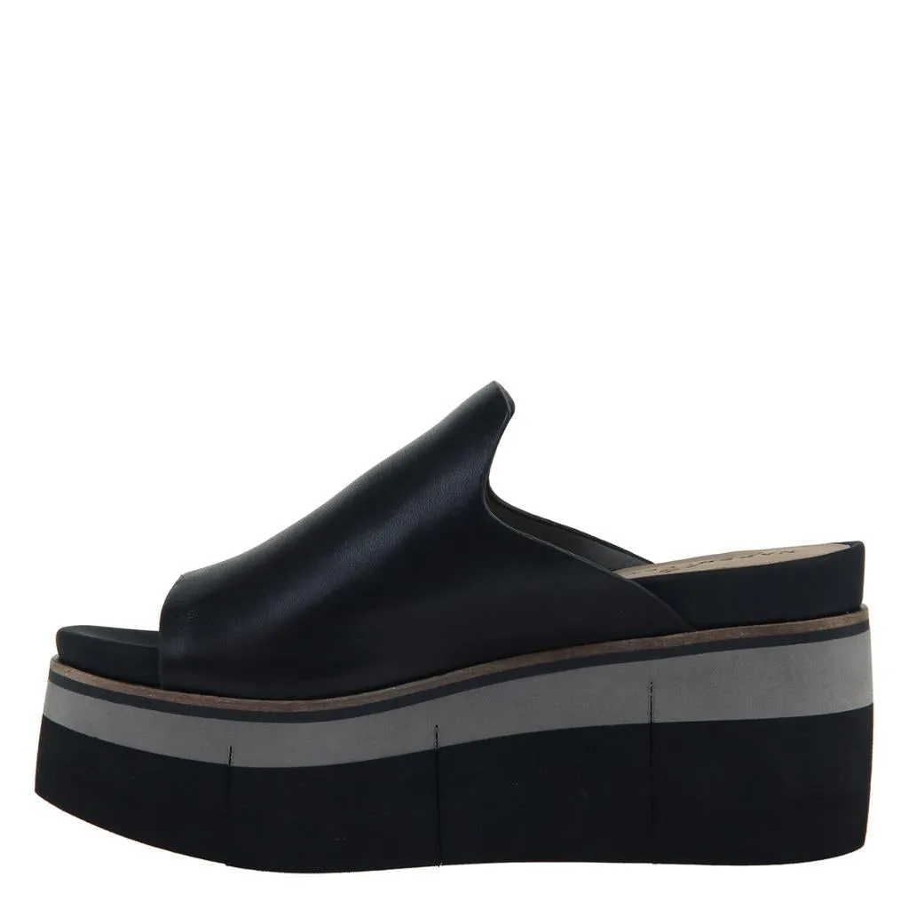 NAKED FEET - FLOW in BLACK Wedge Sandals