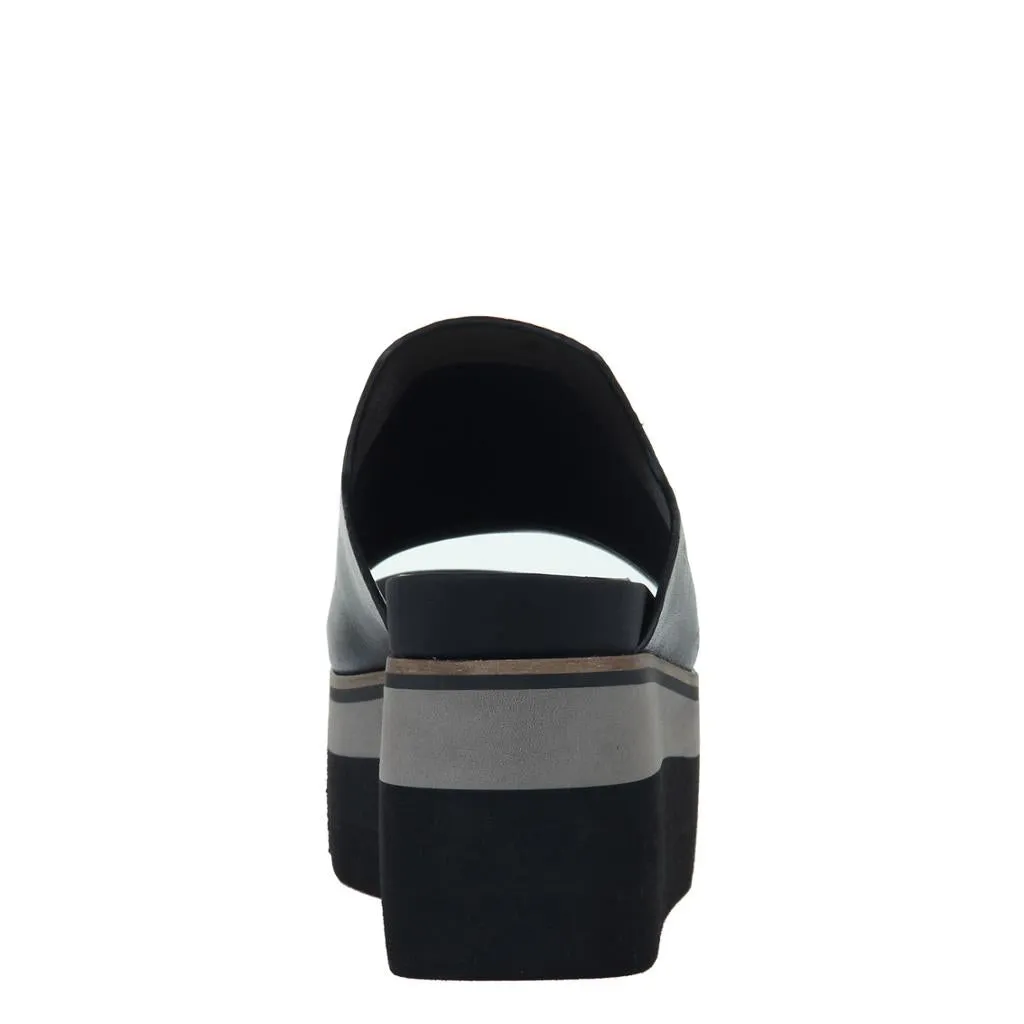 NAKED FEET - FLOW in BLACK Wedge Sandals