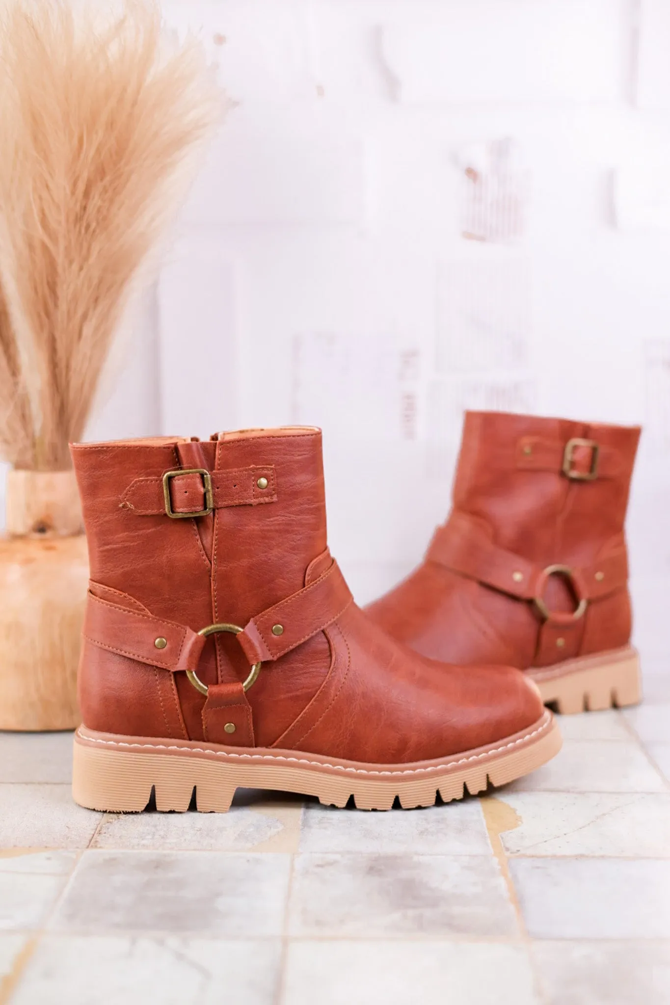 Pick of the Patch Bourbon Boots with Buckle Detail FINAL SALE