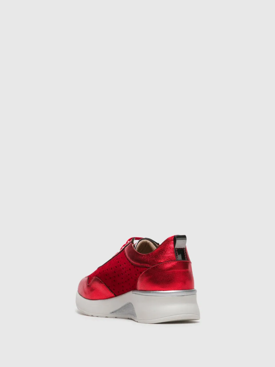 Red Lace-up Trainers