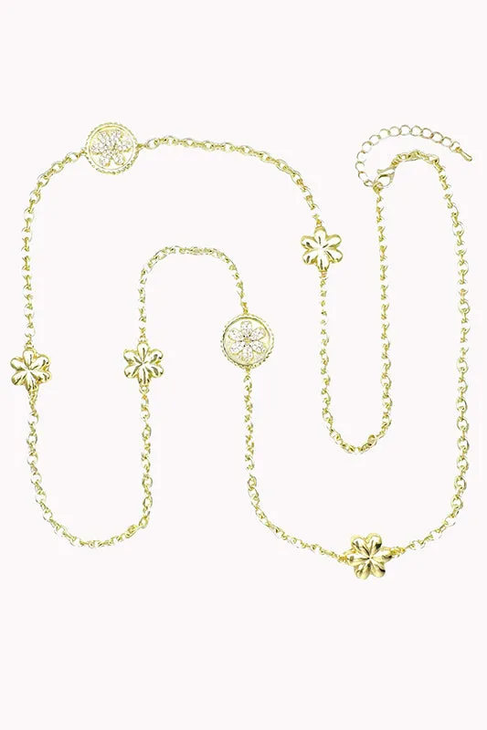 Refined Life Gold Flower Necklace