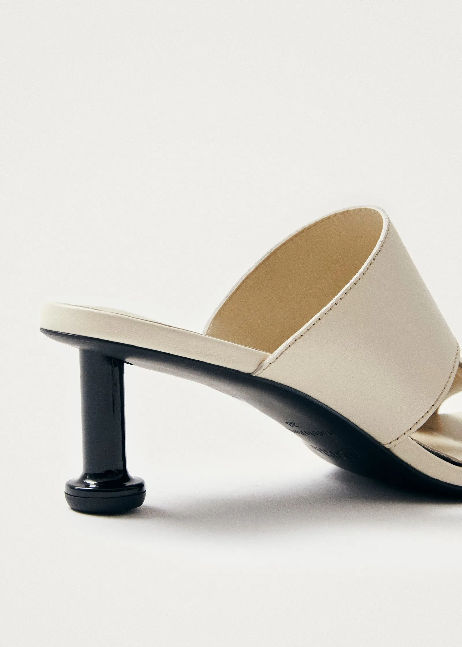 Rhea Cream Leather Sandals