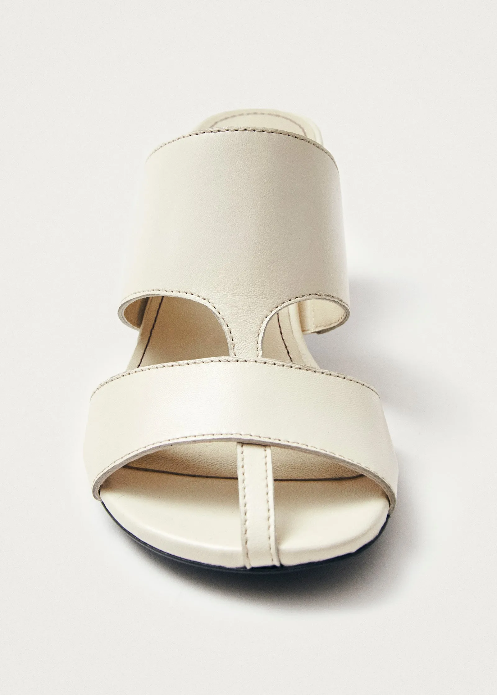 Rhea Cream Leather Sandals