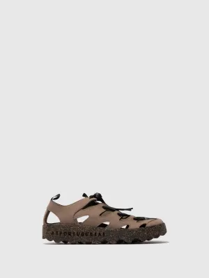 Round Toe Trainers CURE 2 TAUPE