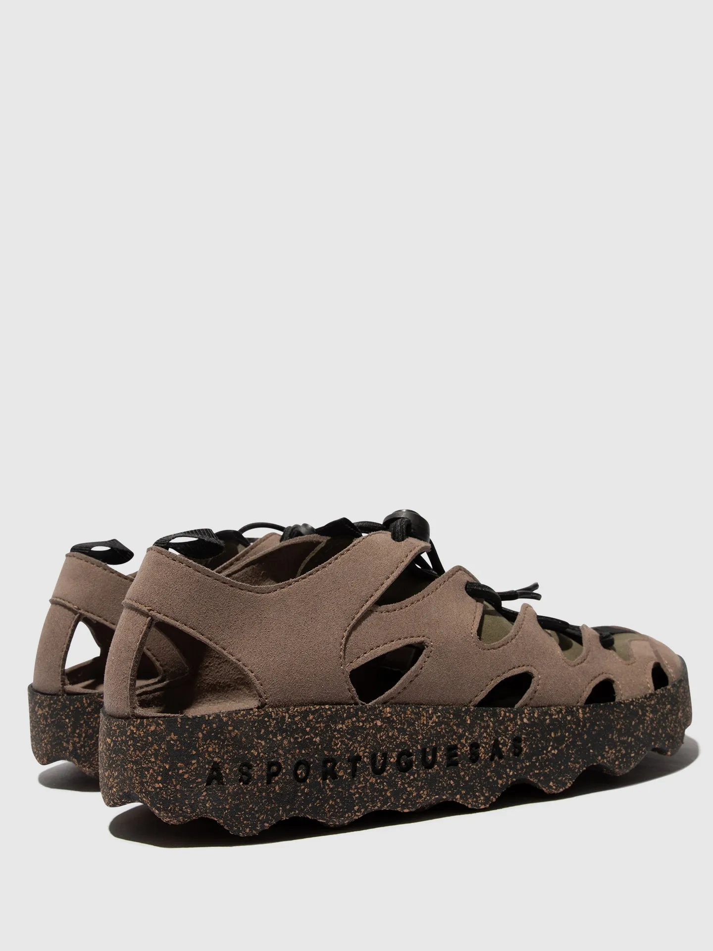 Round Toe Trainers CURE 2 TAUPE
