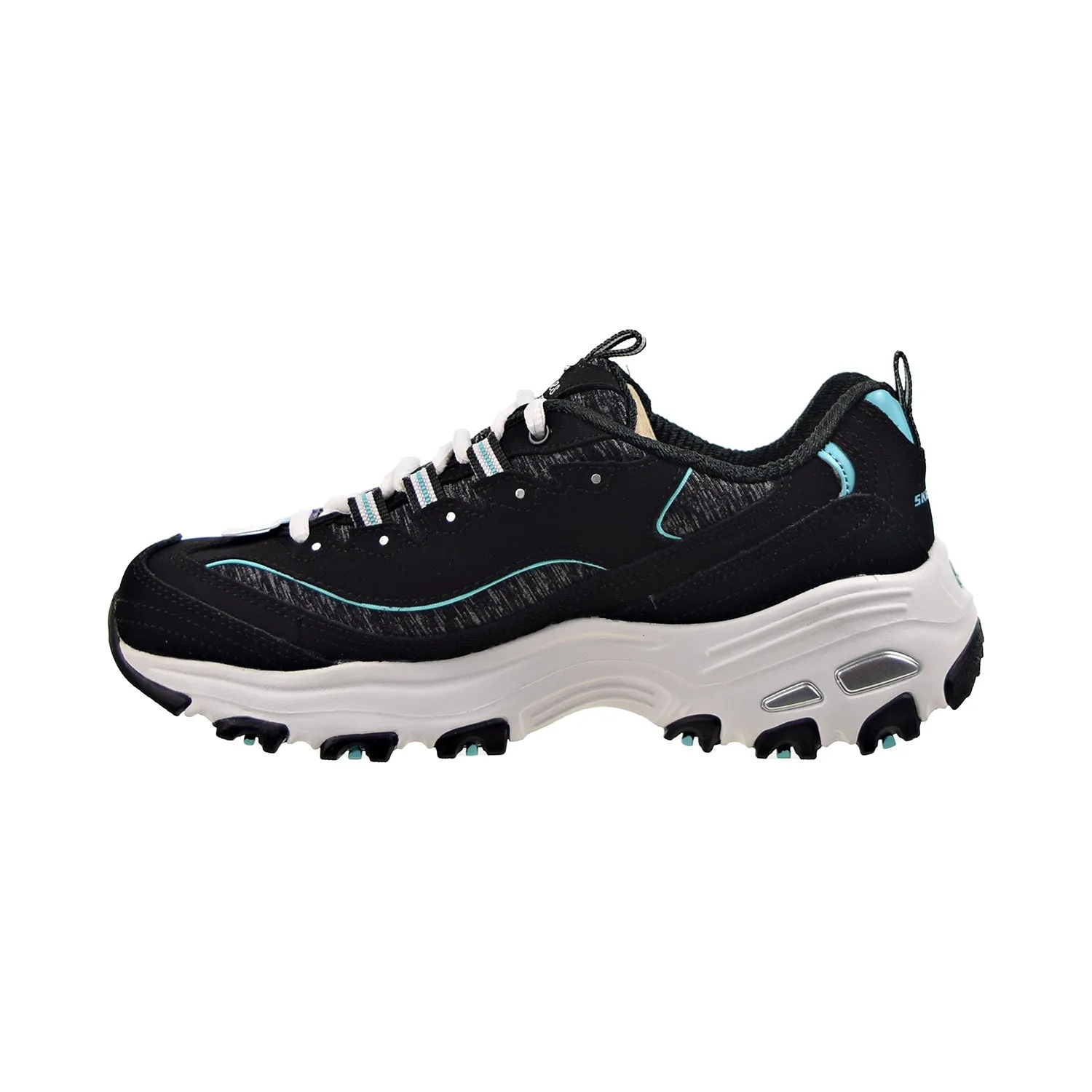 Skechers D'Lites Me Time Women's Shoes Black-Turquoise