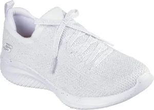Skechers - Womens Ultra Flex 3.0 - Elegant Night Sneakers, Color White/Silver, Size: 9 M US