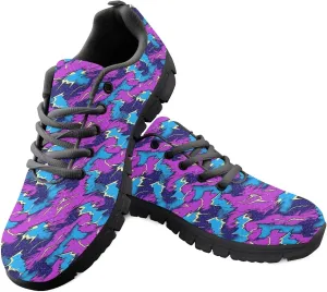 Sports Trainer Running Sneakers for Women Girls Causal Travel Shoes Outdoor Walking Low Heel Lace up Shoe Breathable Flexible for Lady