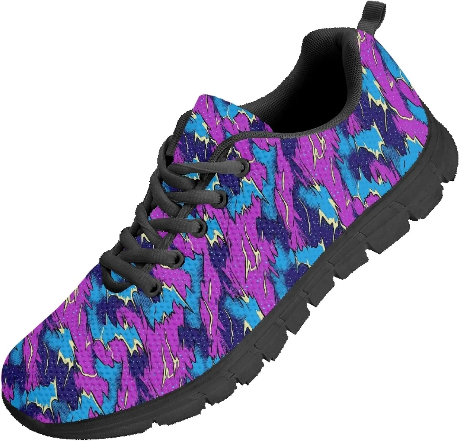 Sports Trainer Running Sneakers for Women Girls Causal Travel Shoes Outdoor Walking Low Heel Lace up Shoe Breathable Flexible for Lady