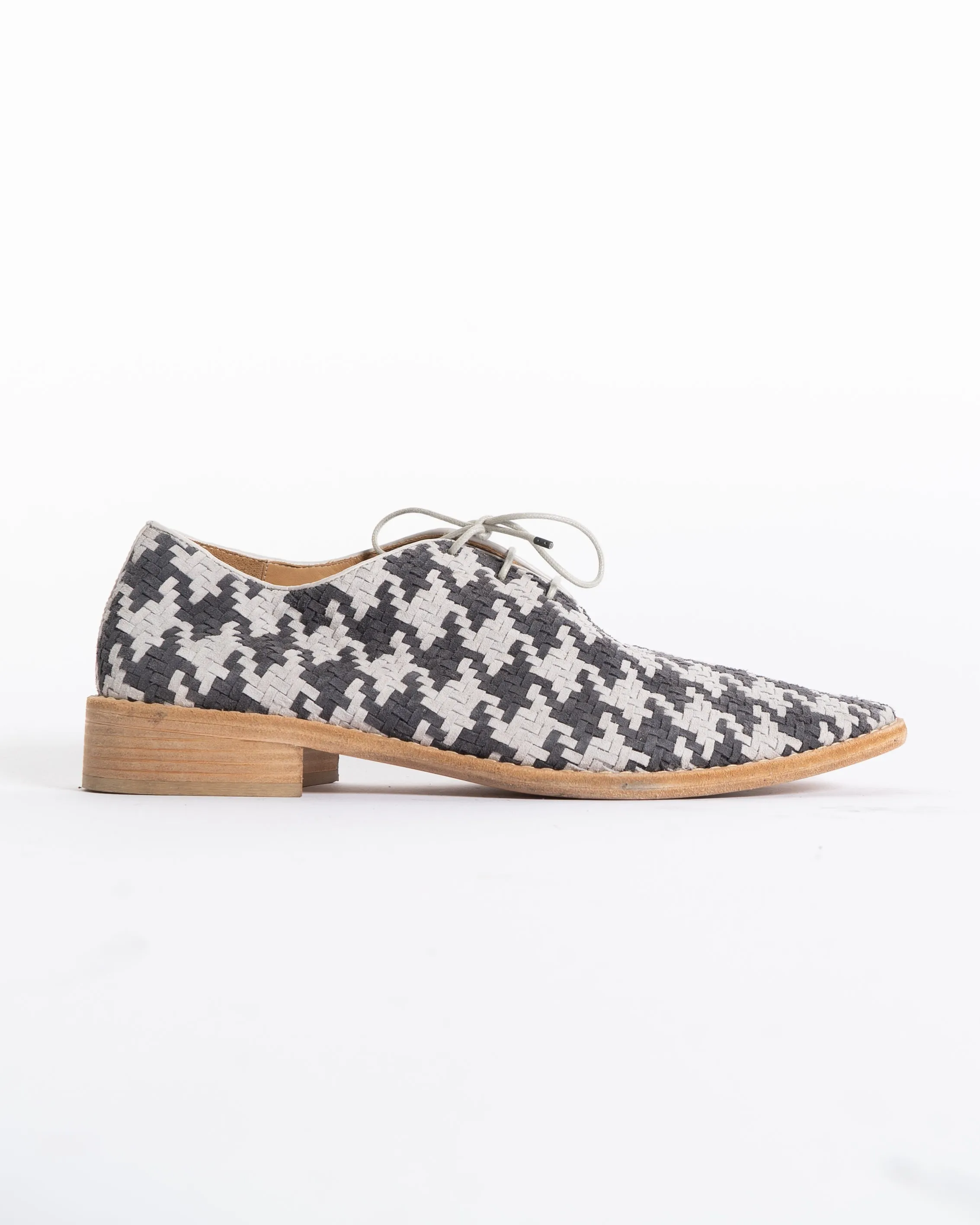 SS18 Woven Houndstooth Derbies Grey