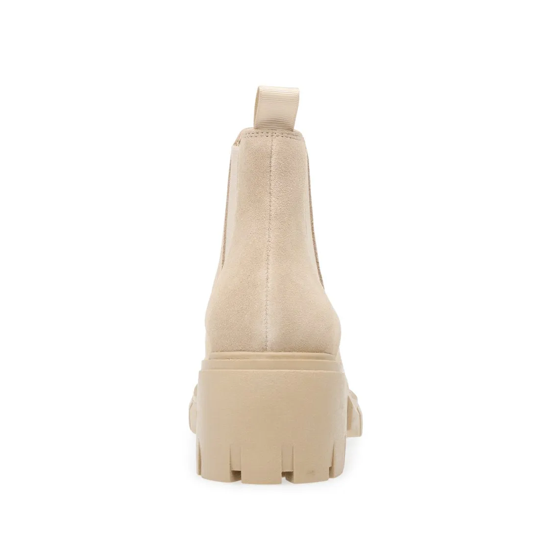 Steve Madden Howler Block Heel Platform Ankle Boots Sand Suede (8, Sand Suede)