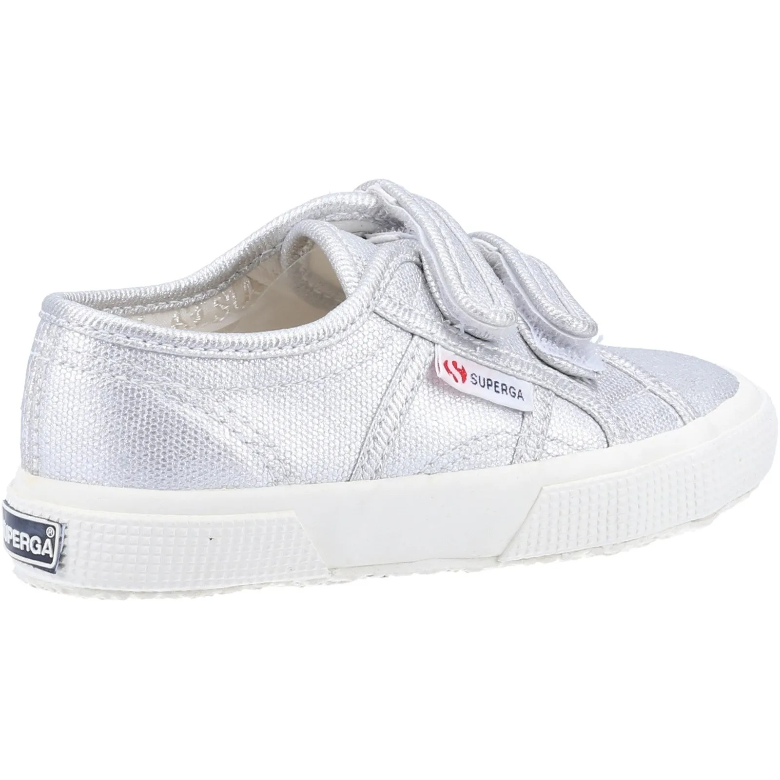 Superga Kids Unisex 2750 Metallic Canvas Trainers - Silver