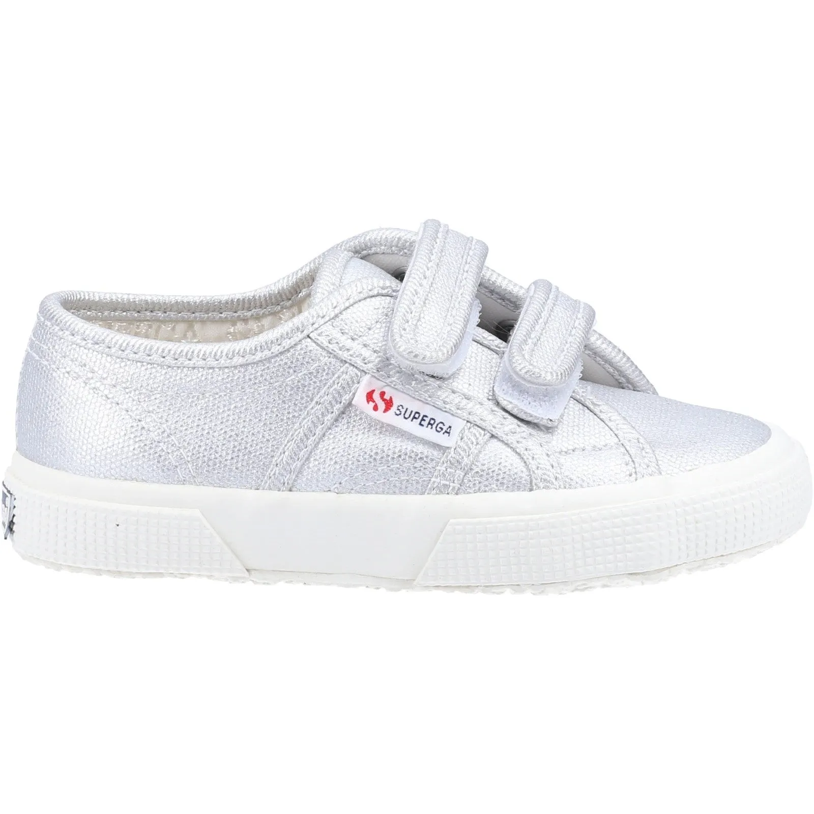 Superga Kids Unisex 2750 Metallic Canvas Trainers - Silver