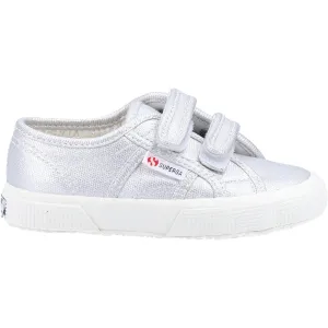 Superga Kids Unisex 2750 Metallic Canvas Trainers - Silver